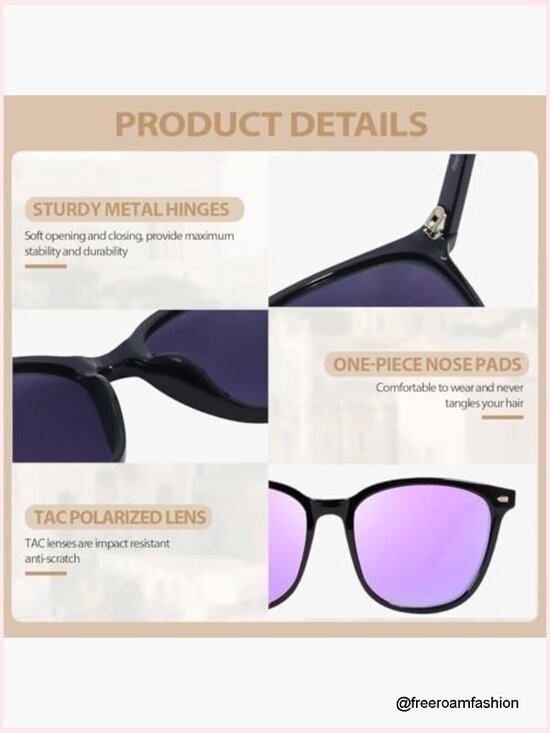 Polarized UV Protection Square Sunglasses
